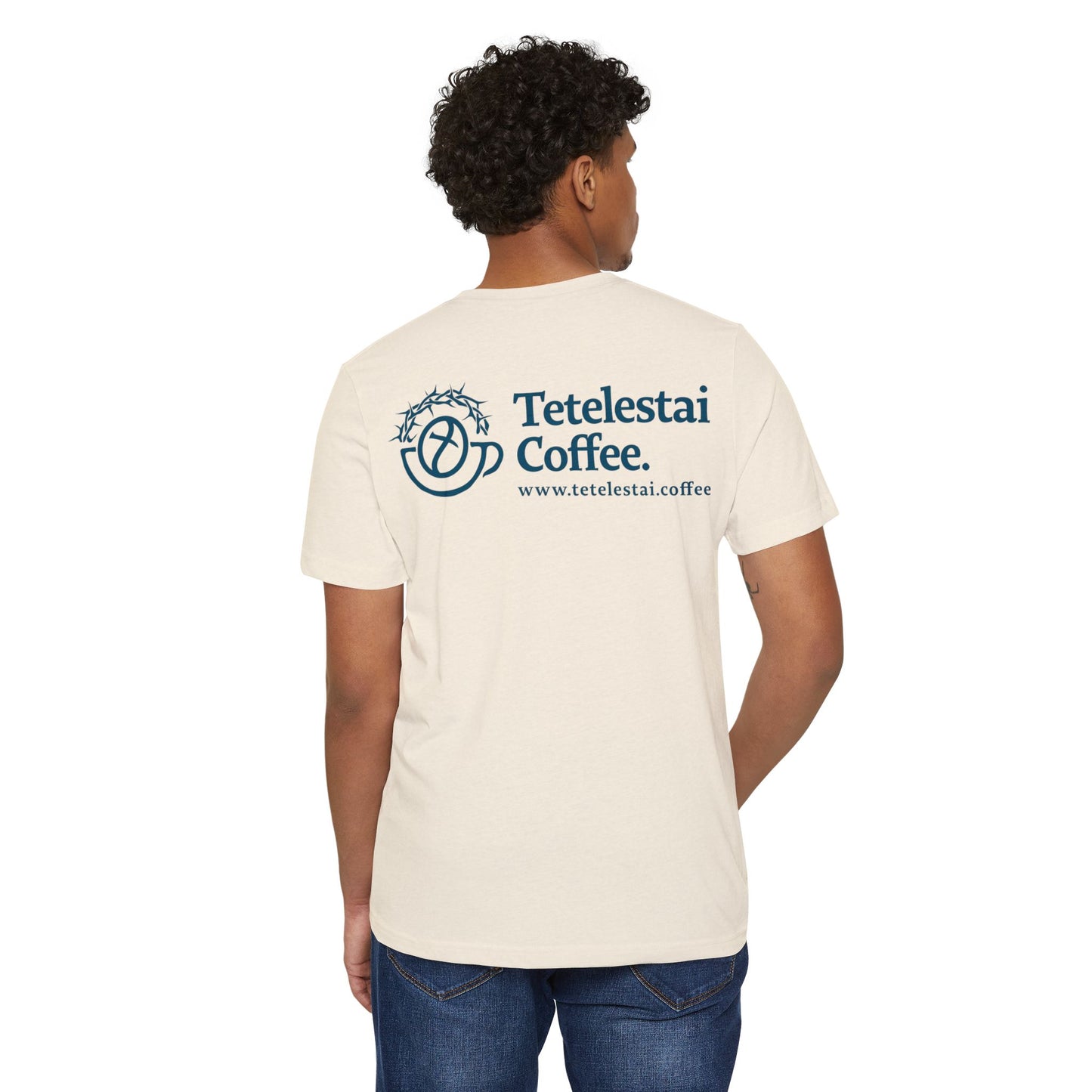 Tetelestai Coffee Logo Organic Cotton Blend T-Shirt