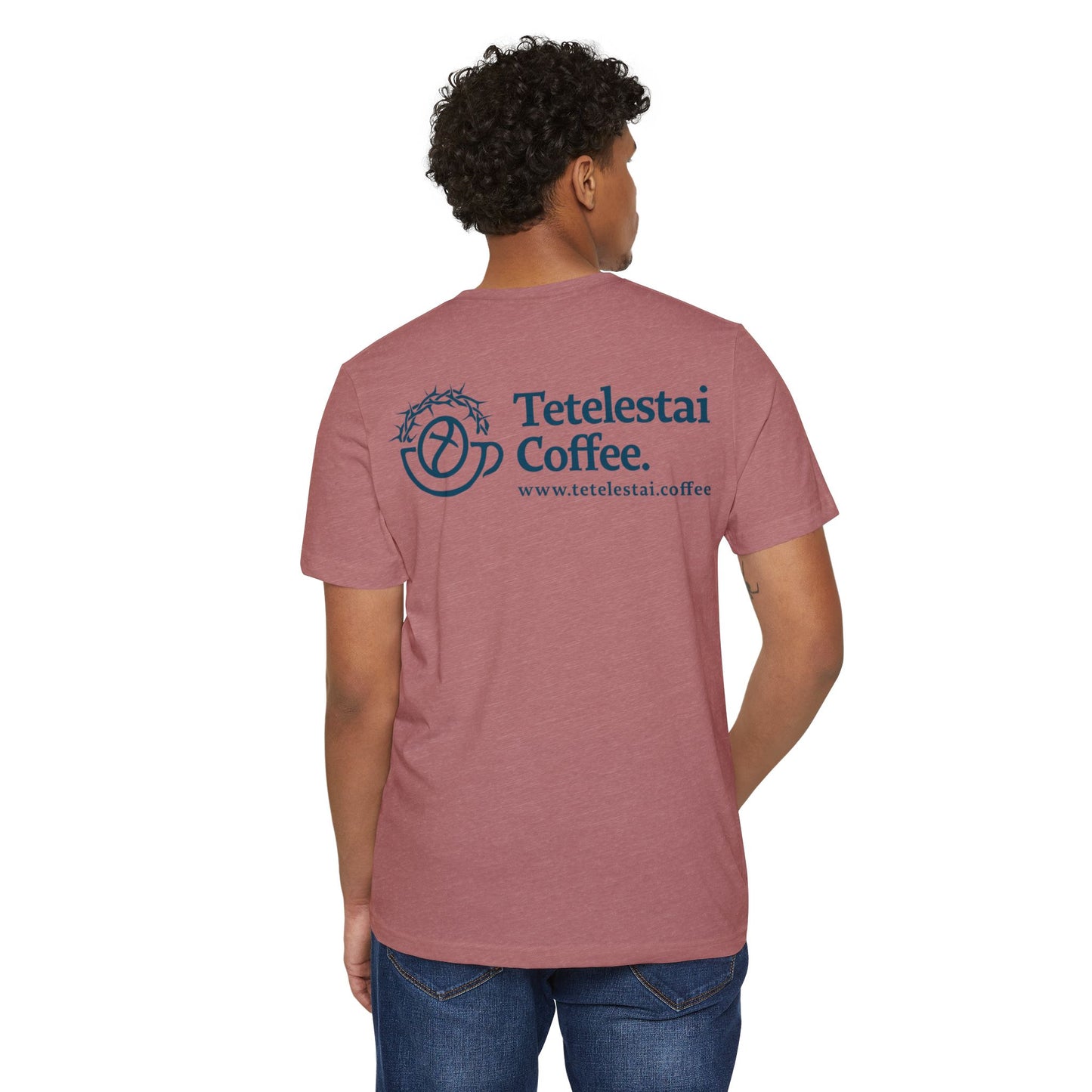 Tetelestai Coffee Logo Organic Cotton Blend T-Shirt