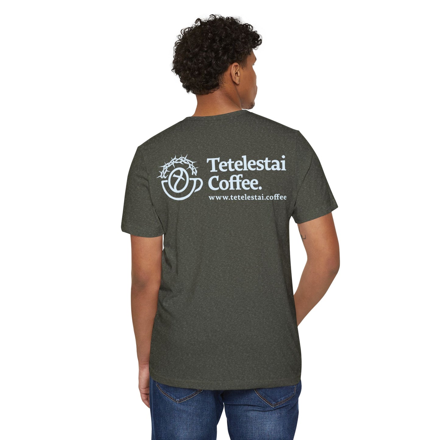 Tetelestai Coffee Logo Organic Cotton Blend T-Shirt