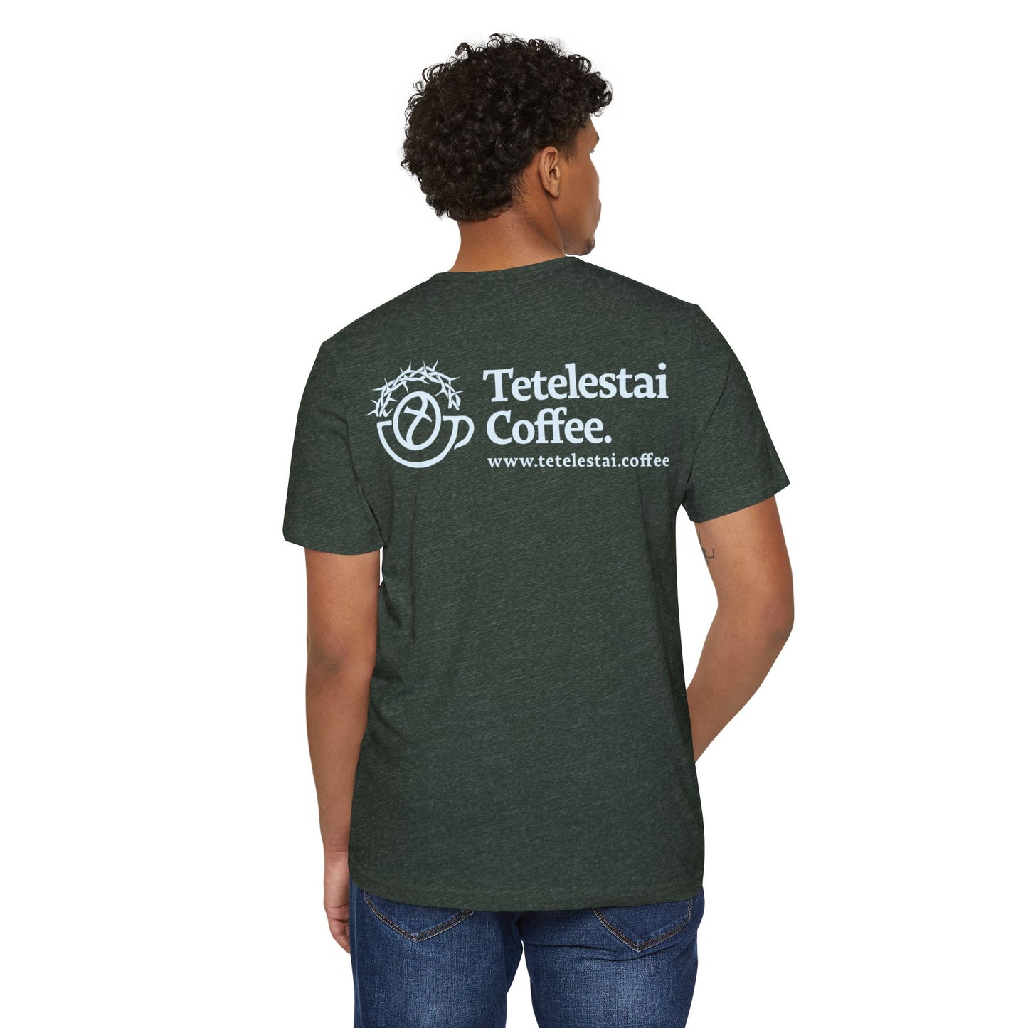 Tetelestai Coffee Logo Organic Cotton Blend T-Shirt