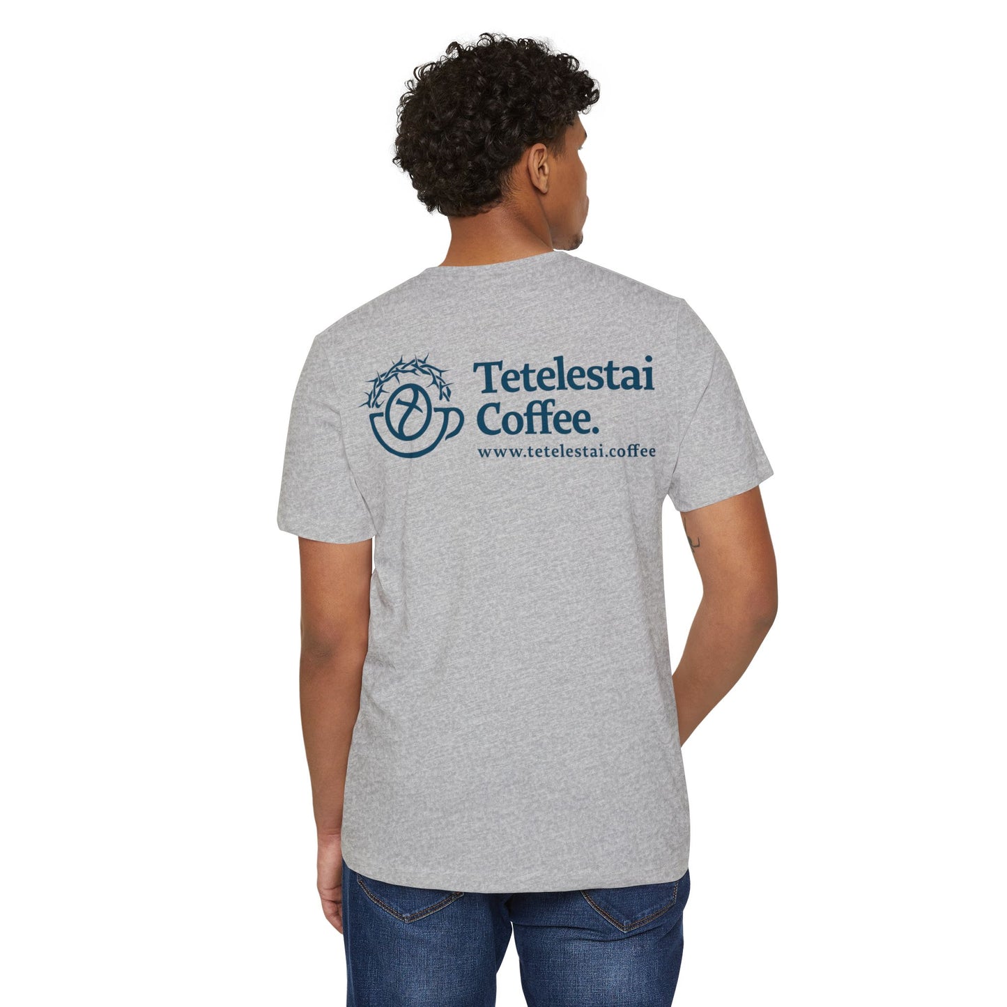 Tetelestai Coffee Logo Organic Cotton Blend T-Shirt