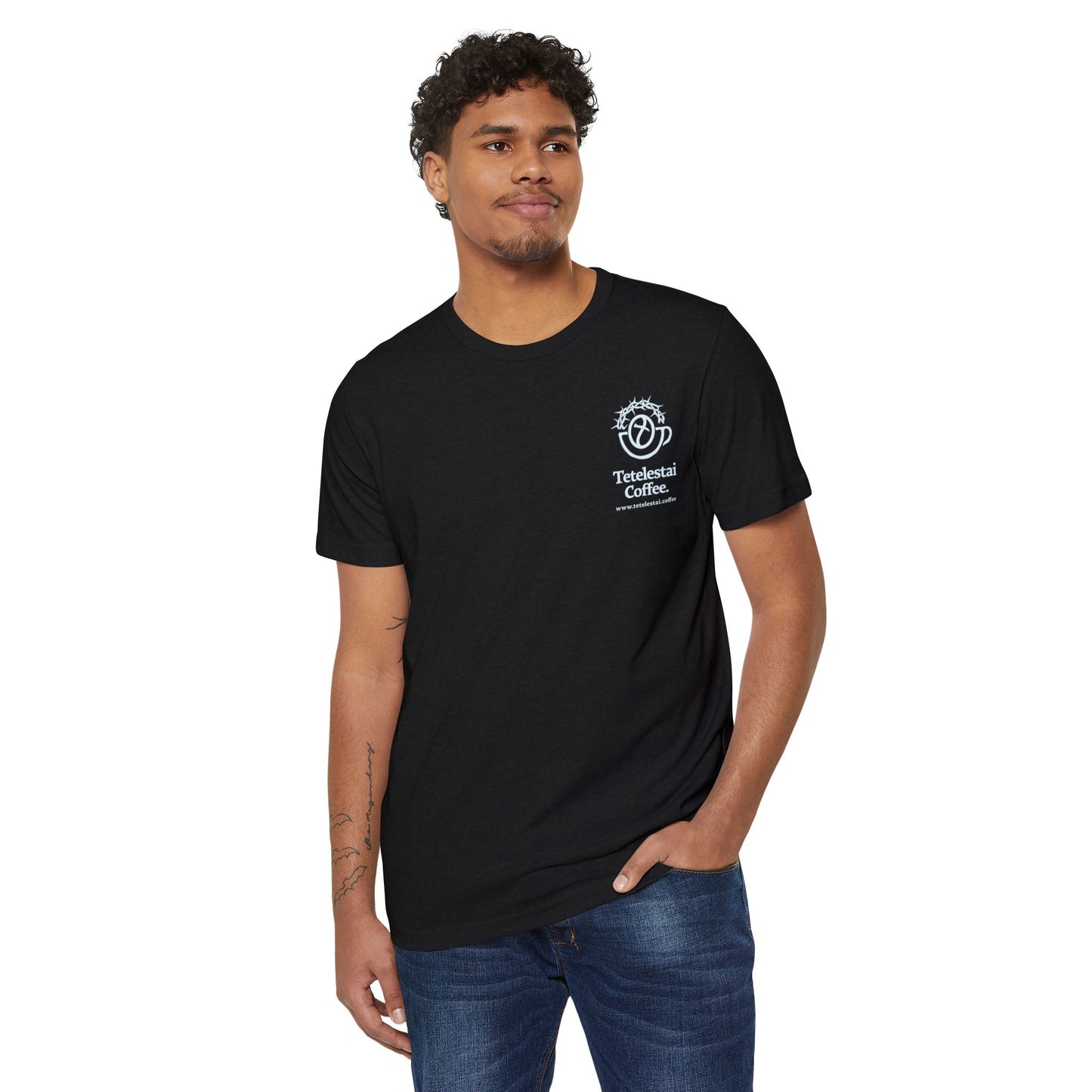 Tetelestai Coffee Logo Organic Cotton Blend T-Shirt